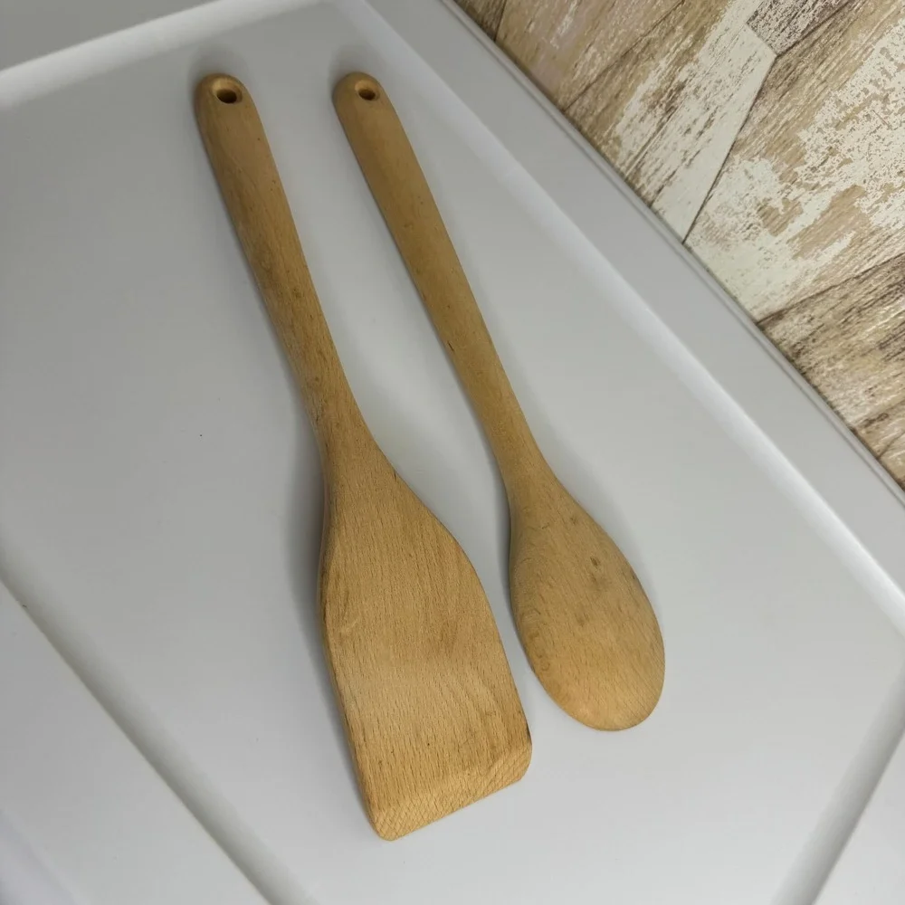 OXO Good Grips‎ Wooden Spoon and Turner Spatula Set Beech Wood Kitchen Utensils